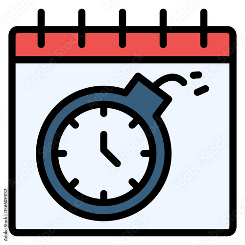 Deadlines icon vector image. Can be used for Action Plan.
