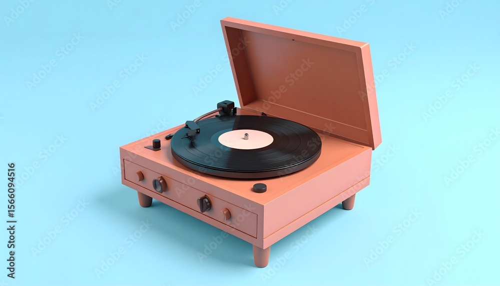 Fototapeta premium Retro School & Office Supplies – Pastel Isolated Vintage Elements on Light Blue Background 