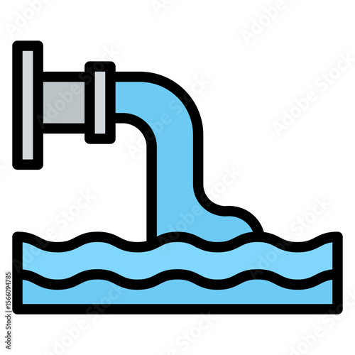 Sewage System icon vector image. Can be used for Public Utilities.