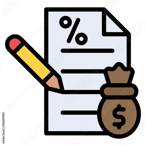 Loan Application icon vector image. Can be used for Loan.