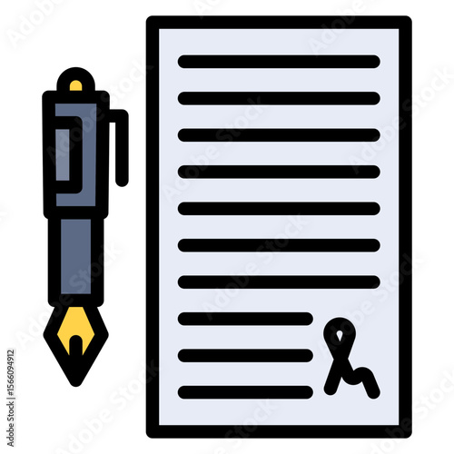 Loan Agreement icon vector image. Can be used for Loan.