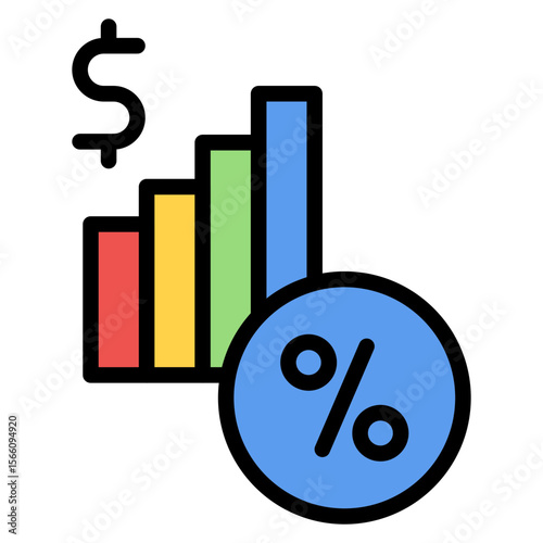 Interest Rate icon vector image. Can be used for Loan.