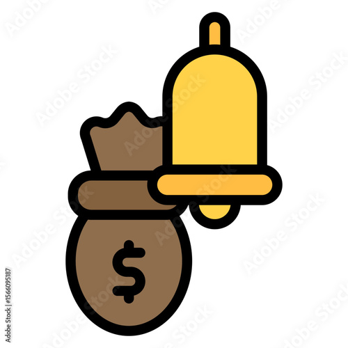 Payment Reminder icon vector image. Can be used for Loan.