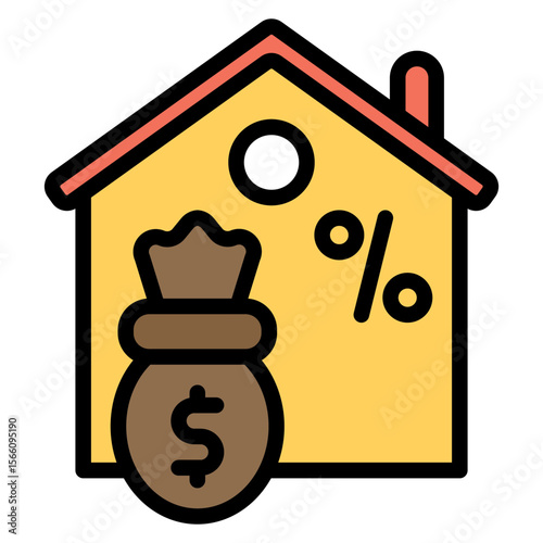 Mortgage icon vector image. Can be used for Loan.