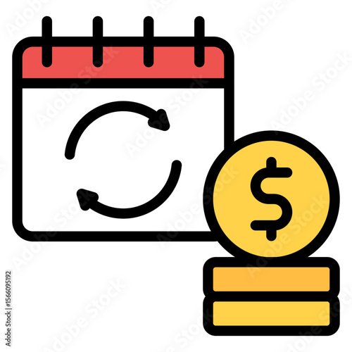 Repayment Schedule icon vector image. Can be used for Loan.