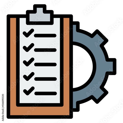 Task Scheduling icon vector image. Can be used for Operations Management.