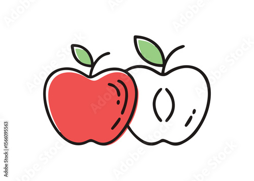 Apple Vector, Apple Icon Illustration