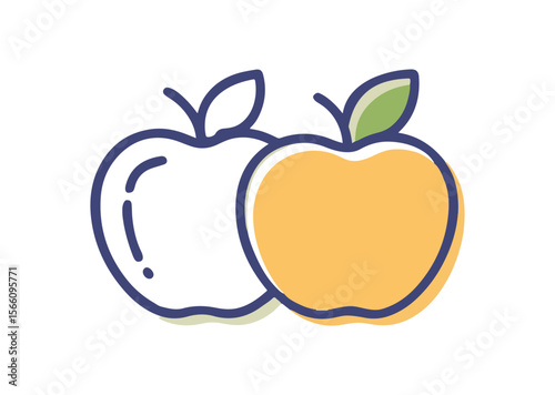 Apple Vector, Apple Icon Illustration
