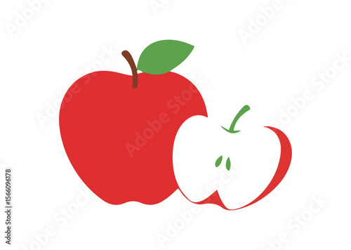 Apple Vector, Apple Icon Illustration