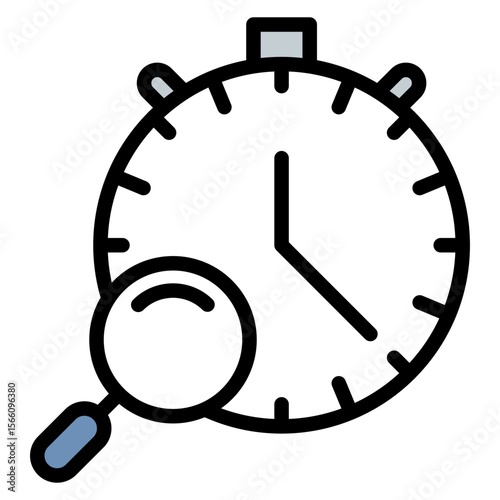 Time Tracker icon vector image. Can be used for Freelancer.