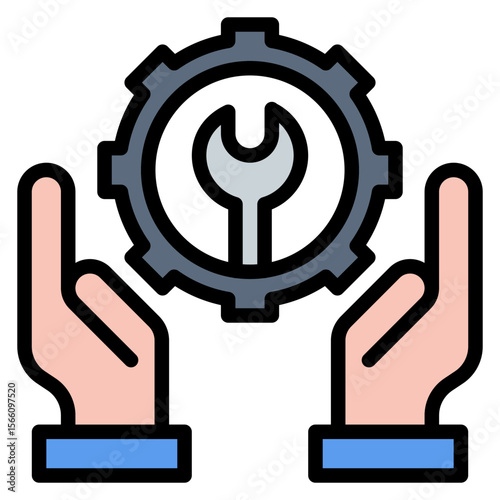 Maintenance icon vector image. Can be used for Manufacturing and Distribution.