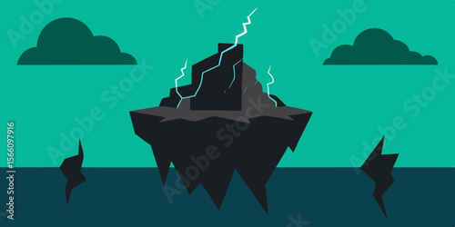 A Cursed Island Constantly Storming With Jagged Cliffs