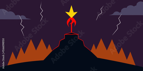 Ritual Site On A Mountaintop Where Lightning Never Dies