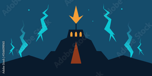 Ritual Site On A Mountaintop Where Lightning Never Dies