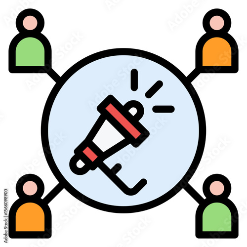 Public Relations icon vector image. Can be used for Professional Services.