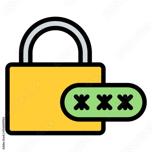 PIN Security icon vector image. Can be used for Safe Payment.
