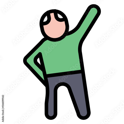 Gentle Exercise icon vector image. Can be used for Elderly Care.
