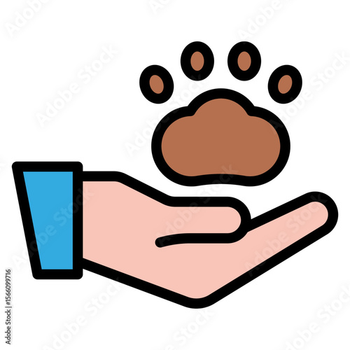 Pet Therapy icon vector image. Can be used for Elderly Care.