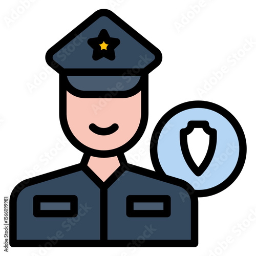 Buddy Cop icon vector image. Can be used for Movie Genres.