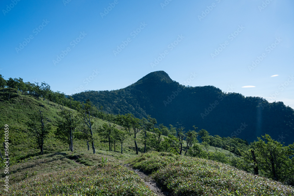 Naklejka premium 快晴の釈迦ヶ岳