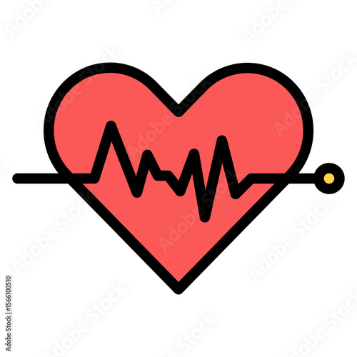 Heart Rhythm icon vector image. Can be used for Cardiology.