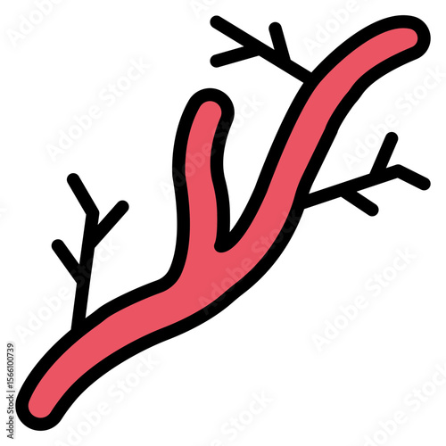 Vein icon vector image. Can be used for Cardiology.