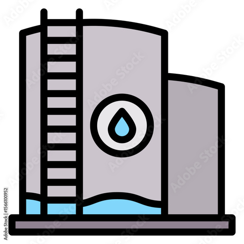 Empty Reservoir icon vector image. Can be used for Water Crisis.