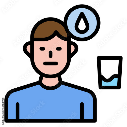 Thirst icon vector image. Can be used for Water Crisis.