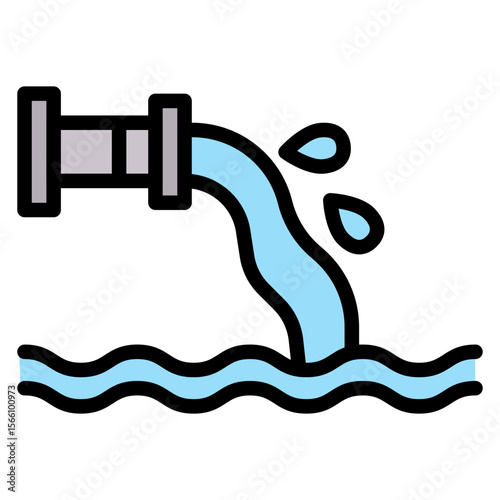 Wastewater icon vector image. Can be used for Water Crisis.
