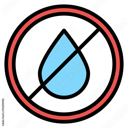 Water Crisis icon vector image. Can be used for Water Crisis.