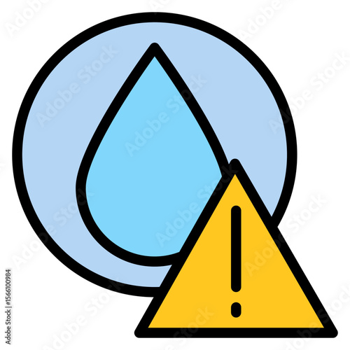 Water Crisis Alert icon vector image. Can be used for Water Crisis.
