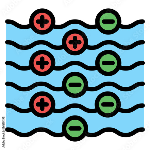 Coagulation icon vector image. Can be used for Water Treatment.