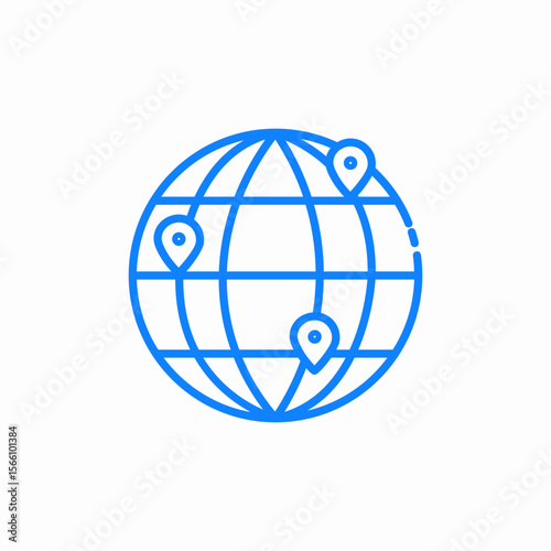 globus world icon sign vector
