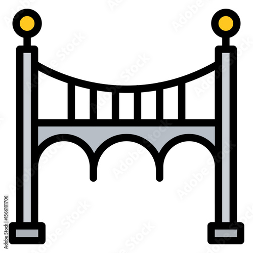 Bridging icon vector image. Can be used for Additive Maufacturing.