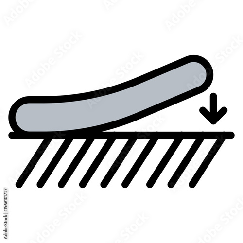 Bed Adhesion icon vector image. Can be used for Additive Maufacturing.