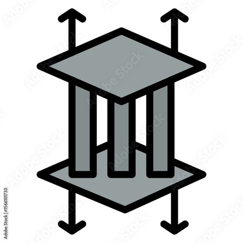 Layer Adhesion icon vector image. Can be used for Additive Maufacturing.