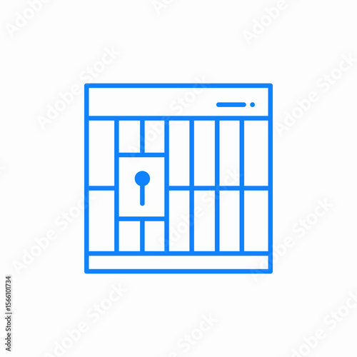 jail prison bars icon sign vector