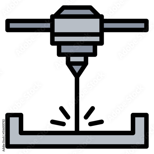Powder Bed Fusion icon vector image. Can be used for Additive Maufacturing.
