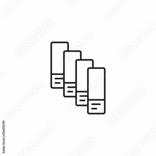 library documents icon sign vector