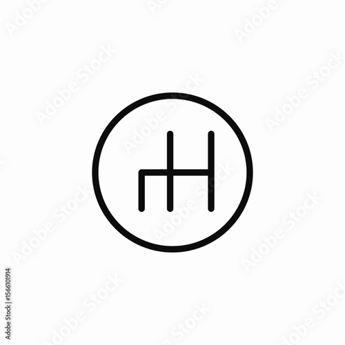 manual gearbox car icon sign vector
