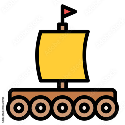 Raft icon vector image. Can be used for Additive Maufacturing.