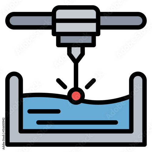 Stereolithography icon vector image. Can be used for Additive Maufacturing.