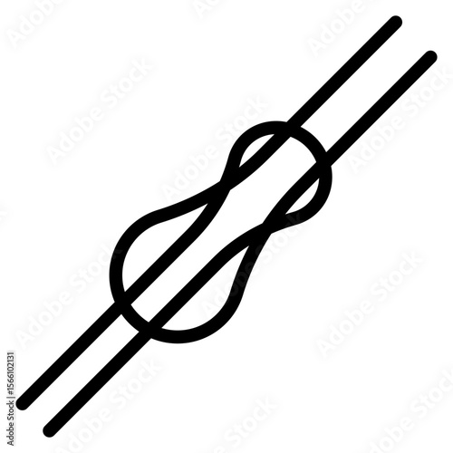Climbing Knots icon vector image. Can be used for Rock Climbing.
