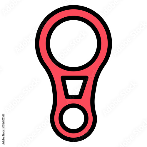 Descender icon vector image. Can be used for Rock Climbing.