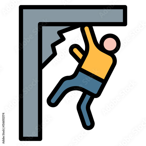 Free Solo icon vector image. Can be used for Rock Climbing.