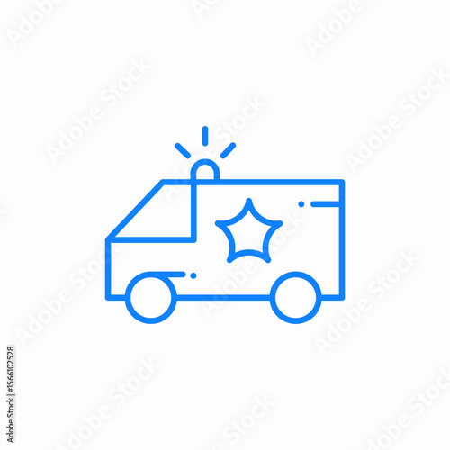 police van vehicle icon sign vector