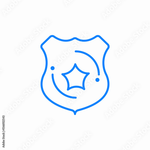 police badge icon sign vector