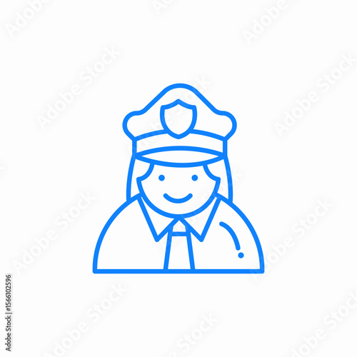police female icon sign vector