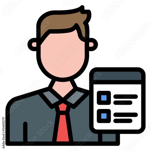 Recruiter icon vector image. Can be used for Job Fair.