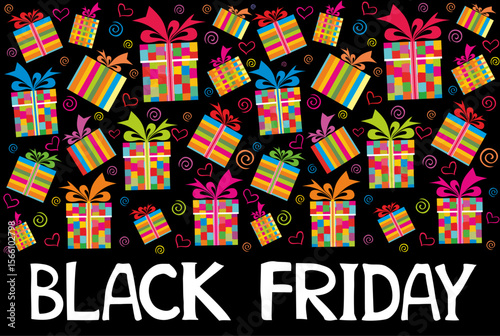Black Friday sale inscription design template. Black Friday banner. Lux and business vibes laconic xmas design element for card, header, invitation, poster, social media, post publication. Vector 